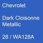 Preview: Chevrolet, Dark Cloisonne Metallic, 28 / WA128A.